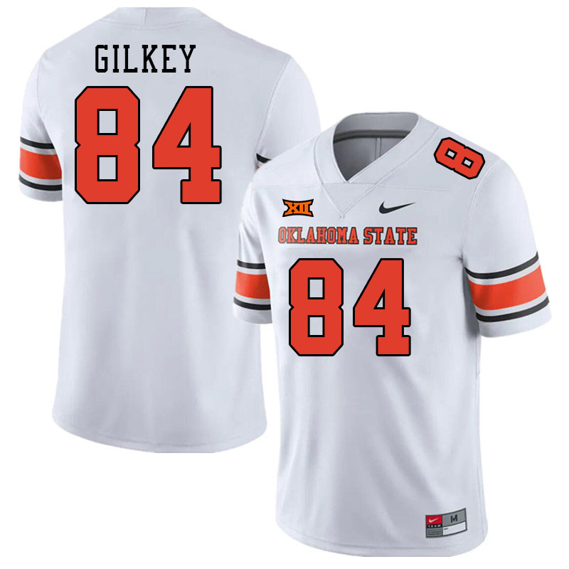 Men #84 Mason Gilkey Oklahoma State Cowboys College Football Jerseys Stitched-White